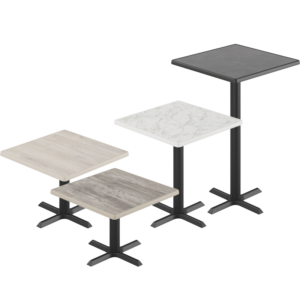 Ferrea bord med fyrkantig 70x70 cm skiva