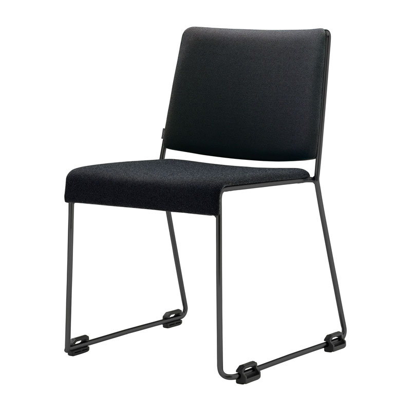 elj-axona-aichi-gene-stol-svart Gene LS - Stapelbar Stol - Bild 1